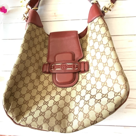 Authentic Gucci GG Canvas Hobo Shoulder HandBag - Picture 8 of 12